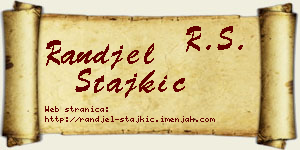 Ranđel Stajkić vizit kartica